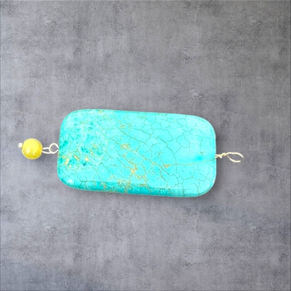 Large vintage turquoise pendant - Picture 3 of 5